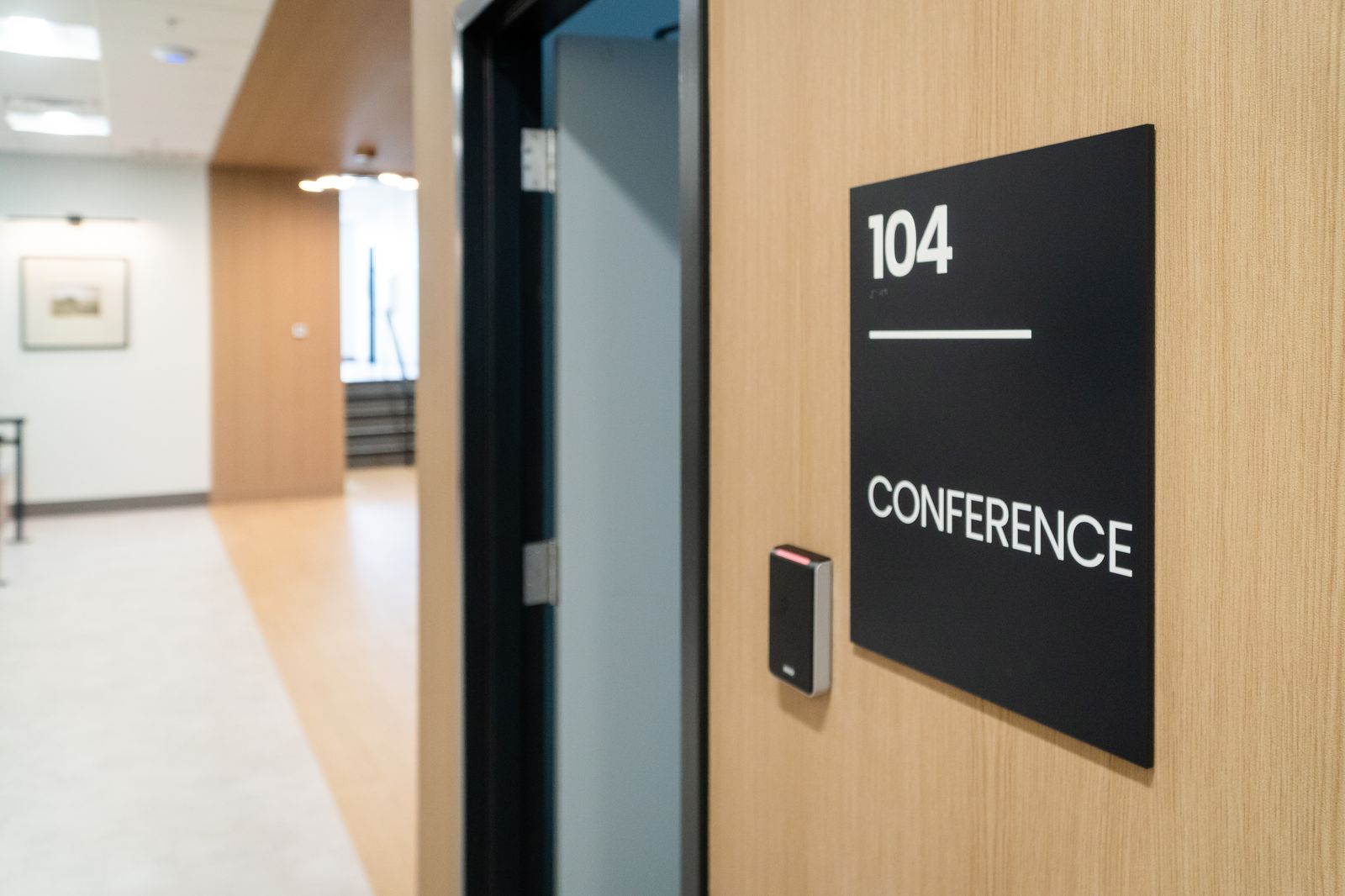 Conference Room 104 entrance in the Legacy Wellness Center